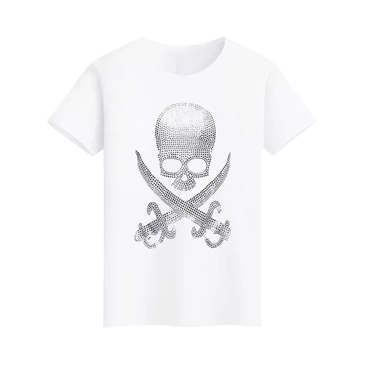 Punk Skull Hip Hop Rhinestone T-shirt