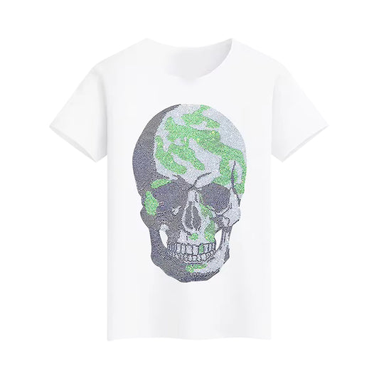 Rocker Skull Rhinestone T-shirt