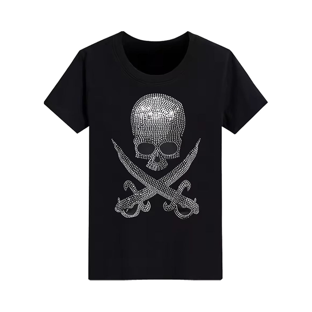Punk Skull Hip Hop Rhinestone T-shirt