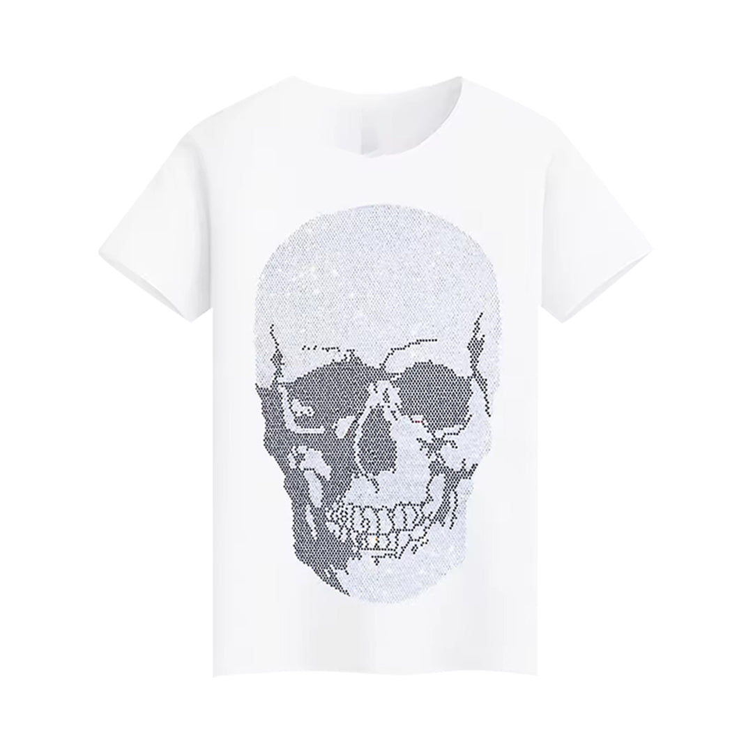 Glittery Skull Rhinestone T-shirt