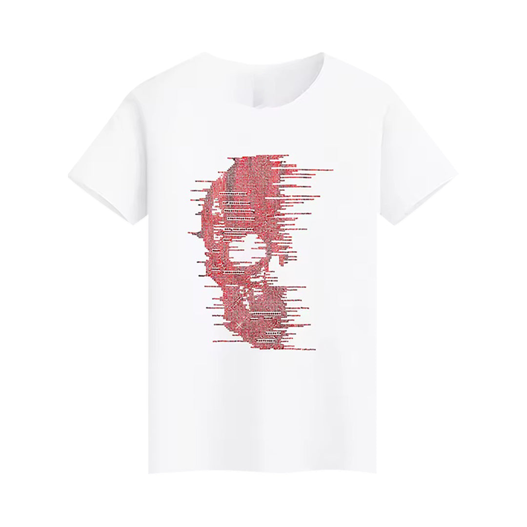 Gothic Designer Skull Rhinestone T-shirt