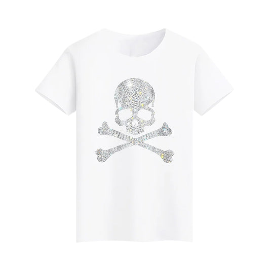 Pirates Skull With Crossbones Rhinestone T-shirt