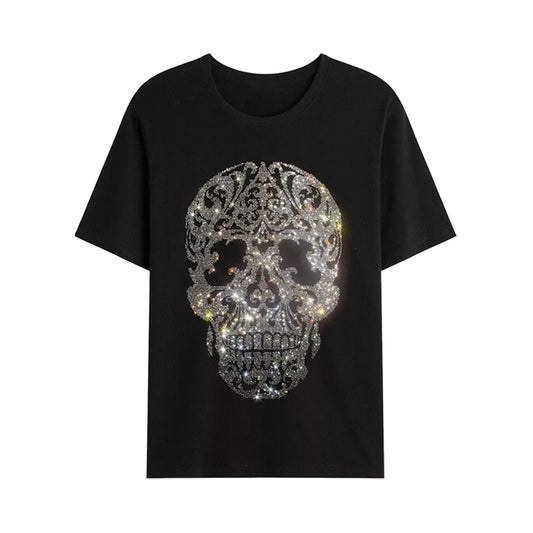Hip Hop Rappers Style Rhinestone T-shirt