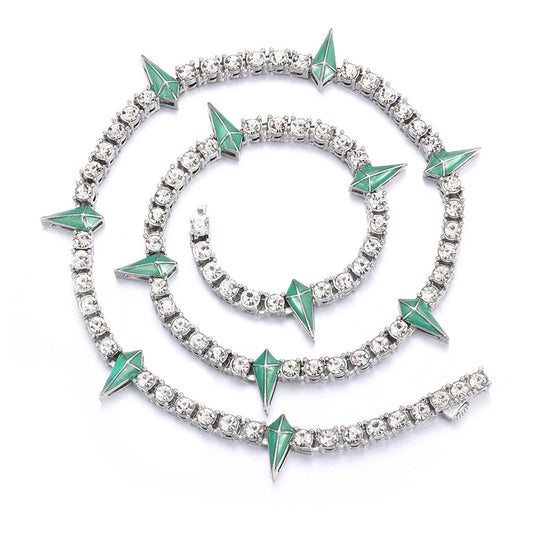 Iced Out Crystal Stones Cuban Chain