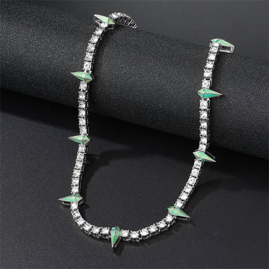 Iced Out Crystal Stones Cuban Chain