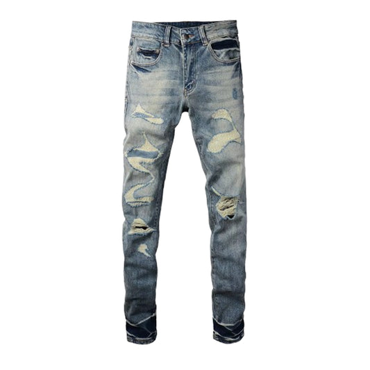 Men's Distressed Streetwear Denim Jeans