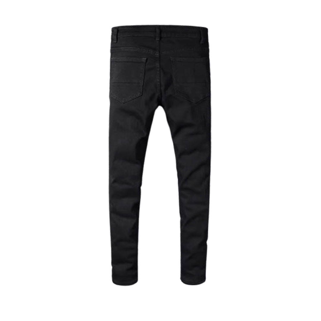 Men's Skinny Crystal Rhinestone Denim Jeans