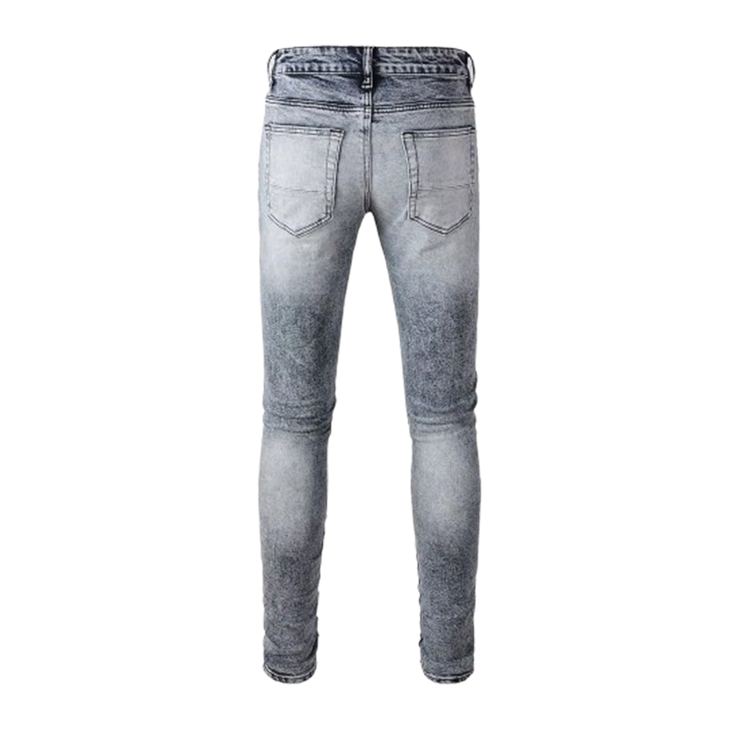 Men's Snow Washed Stretch Denim Jeans