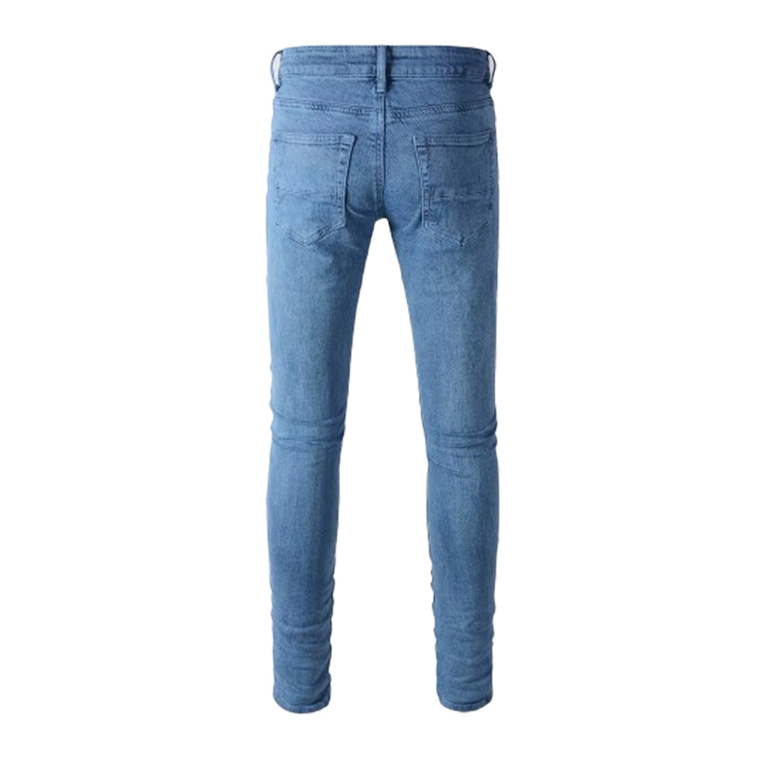 Men's Streetwear Ripped Biker Denim Jeans