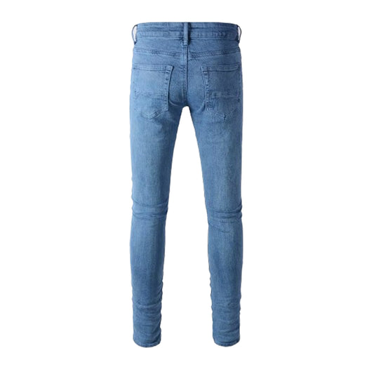 Men's Streetwear Ripped Biker Denim Jeans