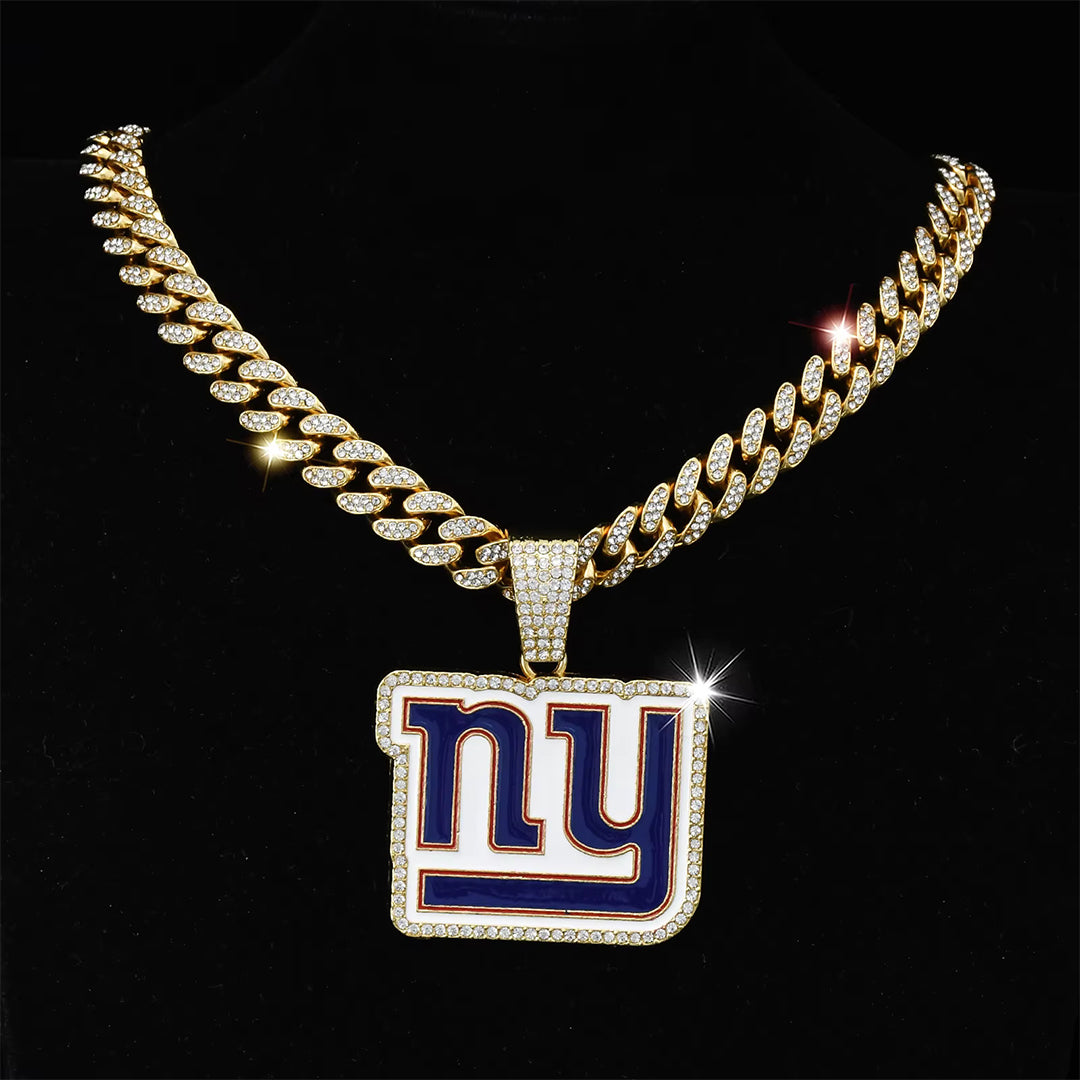 Iced Out NY Letter Rhinestone Necklace