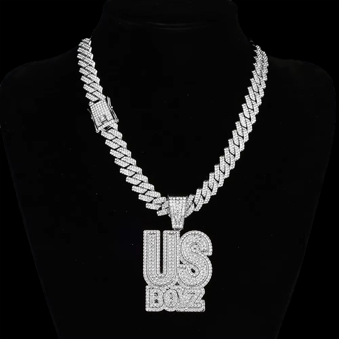 Iced Out US Boys Cuban Necklace