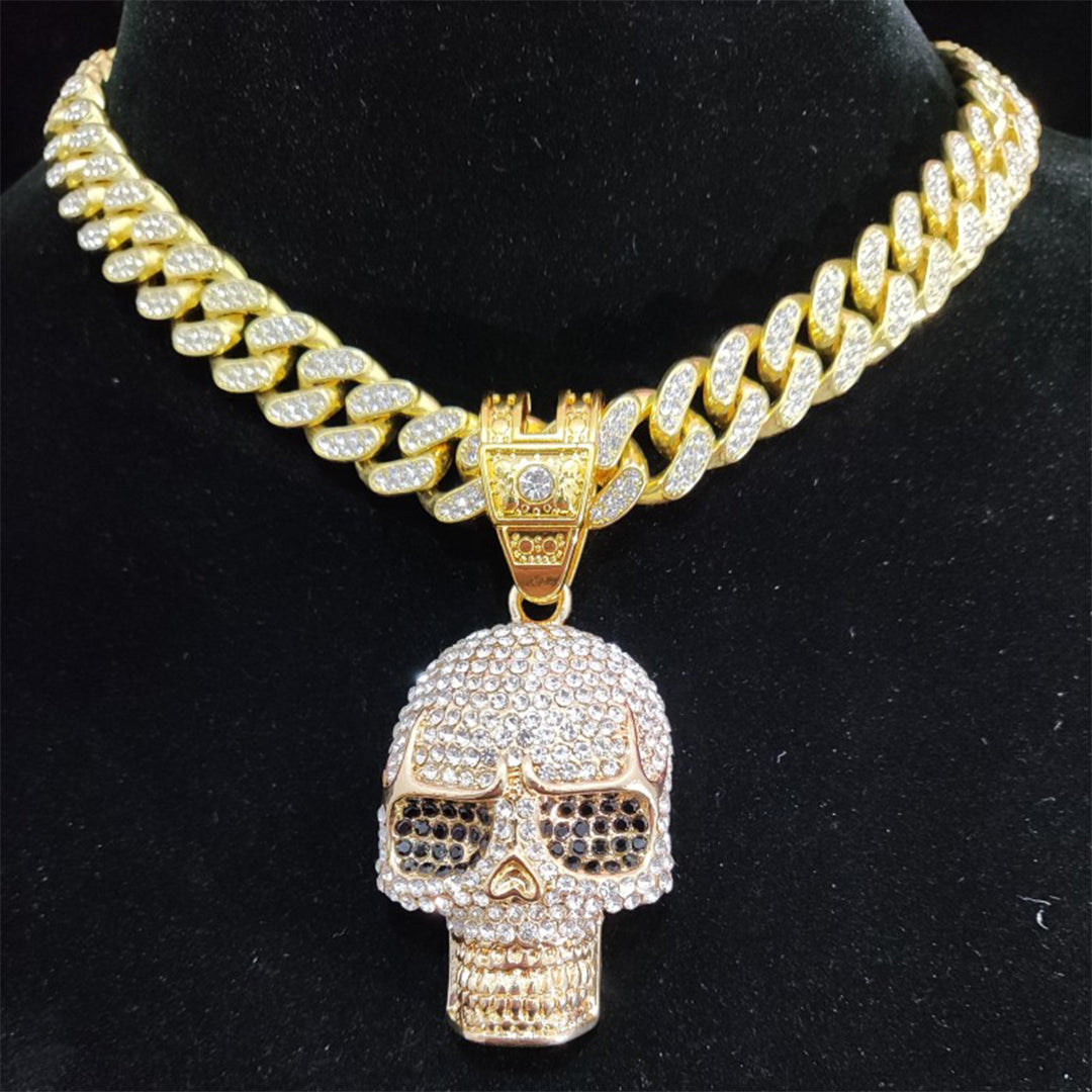 Iced Out Punk Hip Hop Cuban Necklace