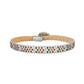 Floral Buckle Silver Strap With Multi Studded Rhinestone Belt