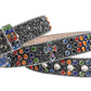 Black Cross Rhinestone Belt With Multi Studded Belt