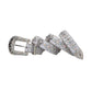 Cross Bling Silver Strap With Crystal Studded Rhinestone Belt