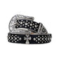 Cross Bling Black Strap With Crystal Studded Rhinestone Belt