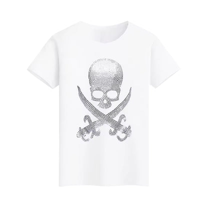 Punk Skull Hip Hop Rhinestone T-shirt