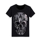 Edgy Rhinestone Skull T-shirt