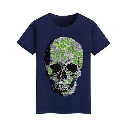 Rocker Skull Rhinestone T-shirt