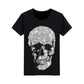 Glittery Skull Rhinestone T-shirt