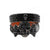 Metal Skull Buckle Black Strap With Black Studded Rhinestone Belt