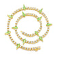 Iced Out Dropwater Shape Bling Rhinestone Chain