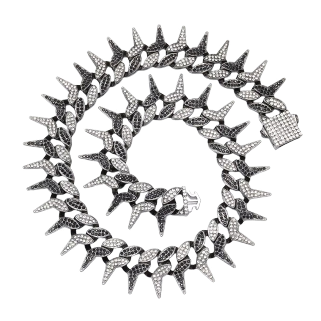 Hip Hop Iced Out Thorns Cuban Link Chain