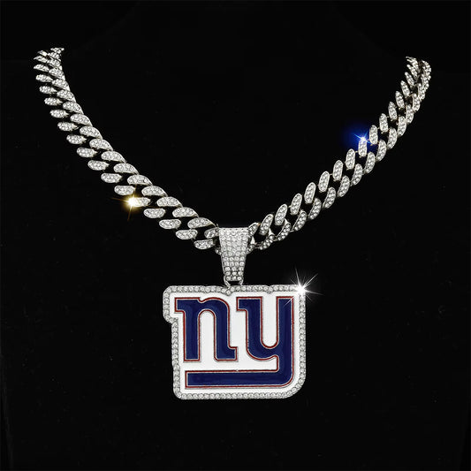 Iced Out NY Letter Rhinestone Necklace