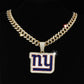 Iced Out NY Letter Rhinestone Necklace