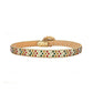 Floral Buckle Gold Strap With Multi Studded Rhinestone Belt