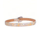 Engraved Pink Strap With Crystal Studded Cross Belt