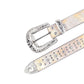 Engraved Pink Strap With Crystal Studded Cross Belt