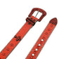 Western Bling Red Strap With Red Studded Cross Rhinestone Belt