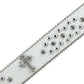Western Cross Symbol White Strap Studded Rhinestone Belt